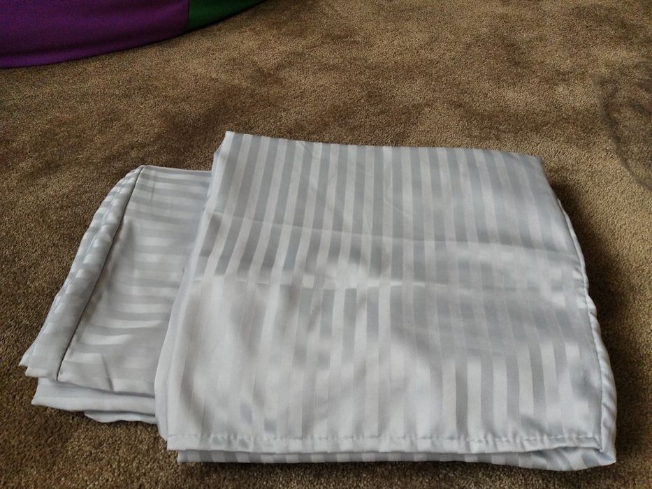 постільна білизна, сіра, тканина «страйп-сатин»