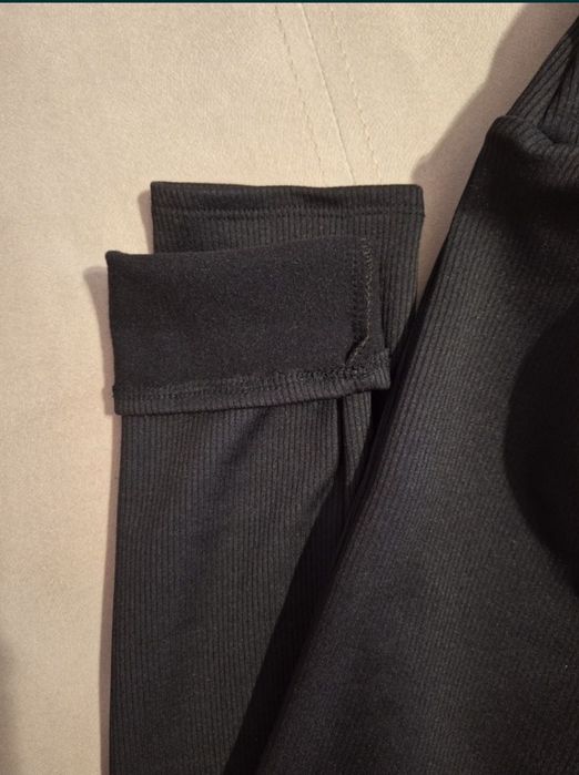 Зимові утеплені. Лосіни з Push ap, пуш ефект в рубчик, висока посадка