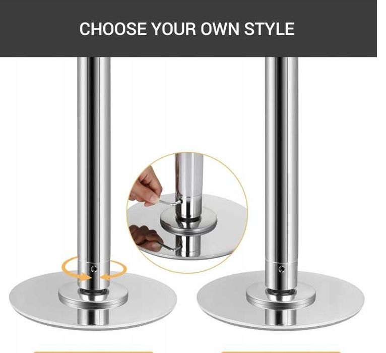 Drążek do tańca Pole Dance do 100 kg 1.43-2.75m