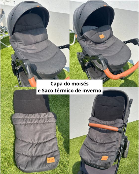 Carrinho de bebé iBaby 3 em 1 + acessórios — conjunto completo