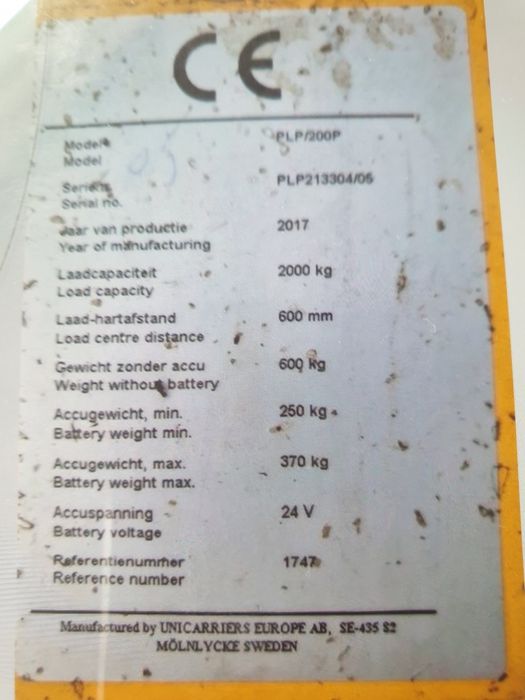 Paleciak Elektryczny Atlet PLP 200