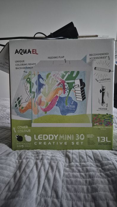 Akwarium Zestaw Aquael Leddy Mini 30 Creative Set 13L + Akcesoria! Stan Idealny