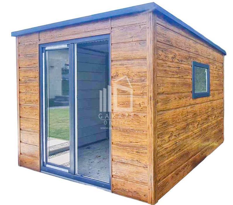 Schowek - Domek Ogrodowy 2,5X2,5M Okno Drewnopodobny Dach Spad  Id608