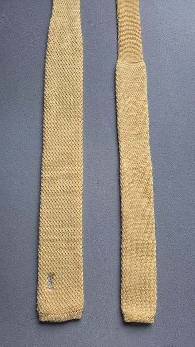 Krawat knit wełniany YVES SAINT LAURENT