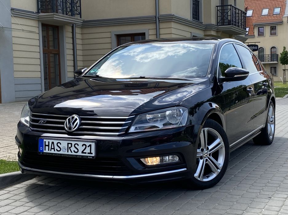 Czarny VW Passat B7 R-Line Highline Benzyna 160KM, Stan Perfekcyjny, 1WŁ. 154tys km.
