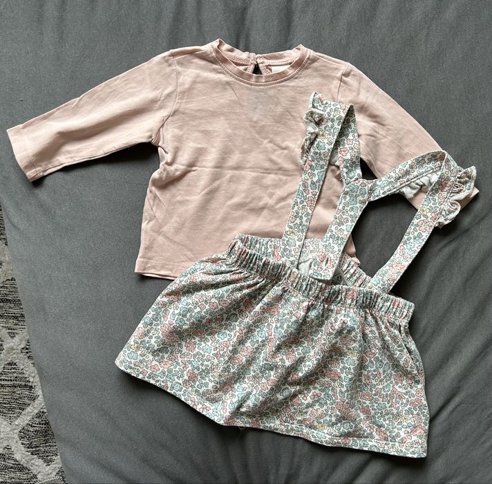 Komplet dla dziewczynki spódniczka i bluzka H&M 68