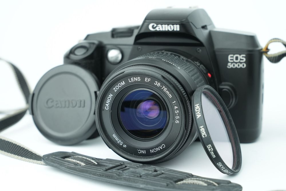 CANON EOS 5000 + 38-76mm + Filtr + Dekielek + Smycz ZESTAW!