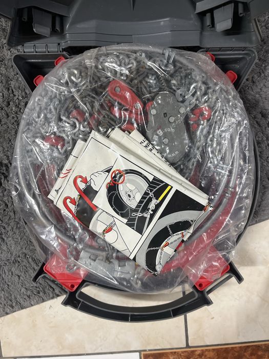 Łańcuchy śniegowe Pewag Sportmatik SMX 77 – jak nowe, komplet