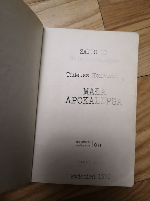 Mała apokalipsa Konwicki drugi obieg wydanie podziemne 1979