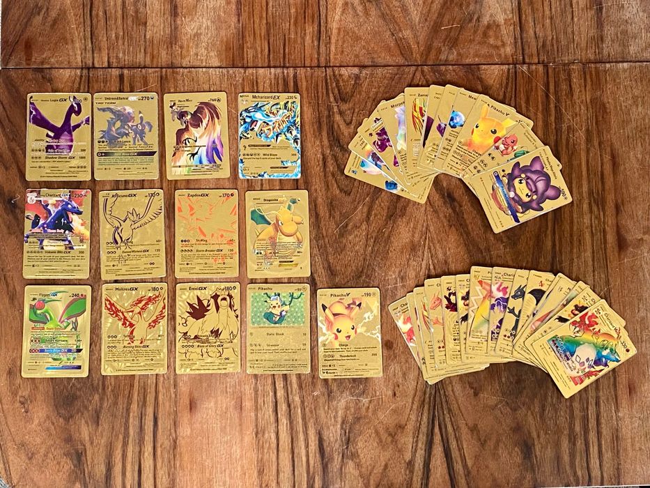 Złote karty Pokemon zestaw