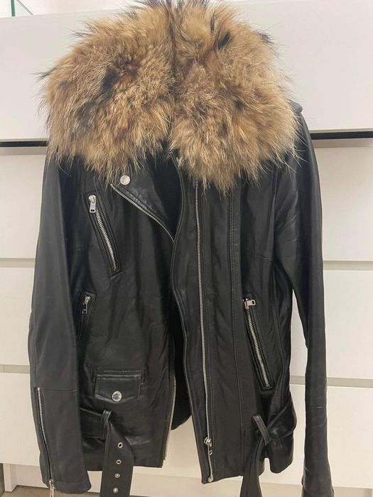 Kurtka ramoneska skóra naturalna Ochnik  ciepła rozm. M jenot lis