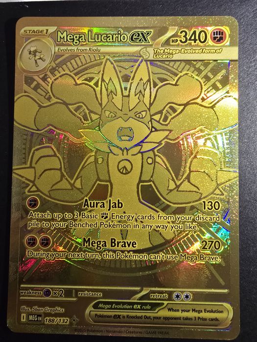 Pokemon karta kolekcjonerska Mega Lucario ex 188/132