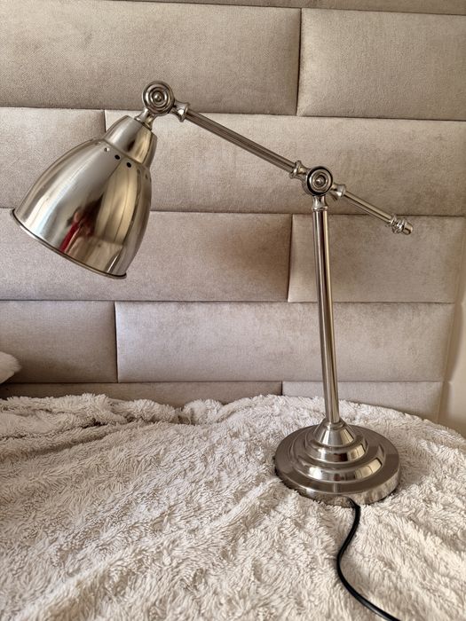 Lampa biurkowa baroneter ikea srebrna