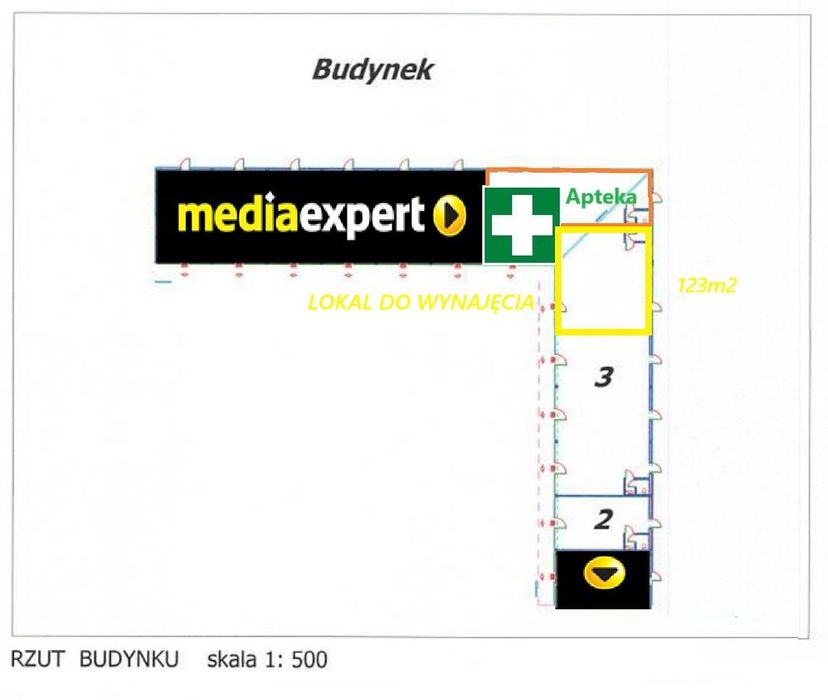 Lokal o pow. 123m2 przy Biedronce i Media Expert oraz Aptece