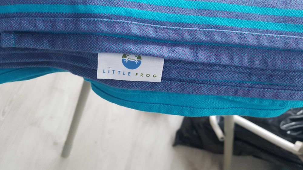 Chusta tkana paskowa Little frog