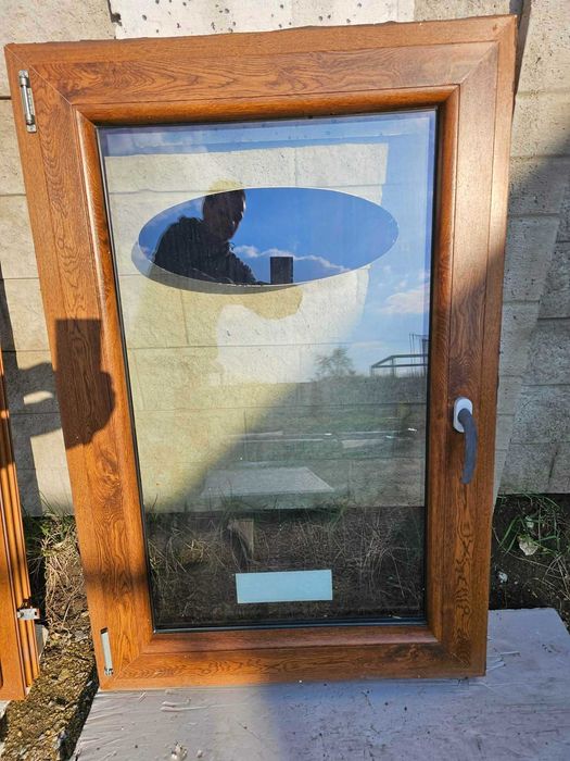 okna 2x otwierane, 2x Fix kolor złoty dąb 120x80cm