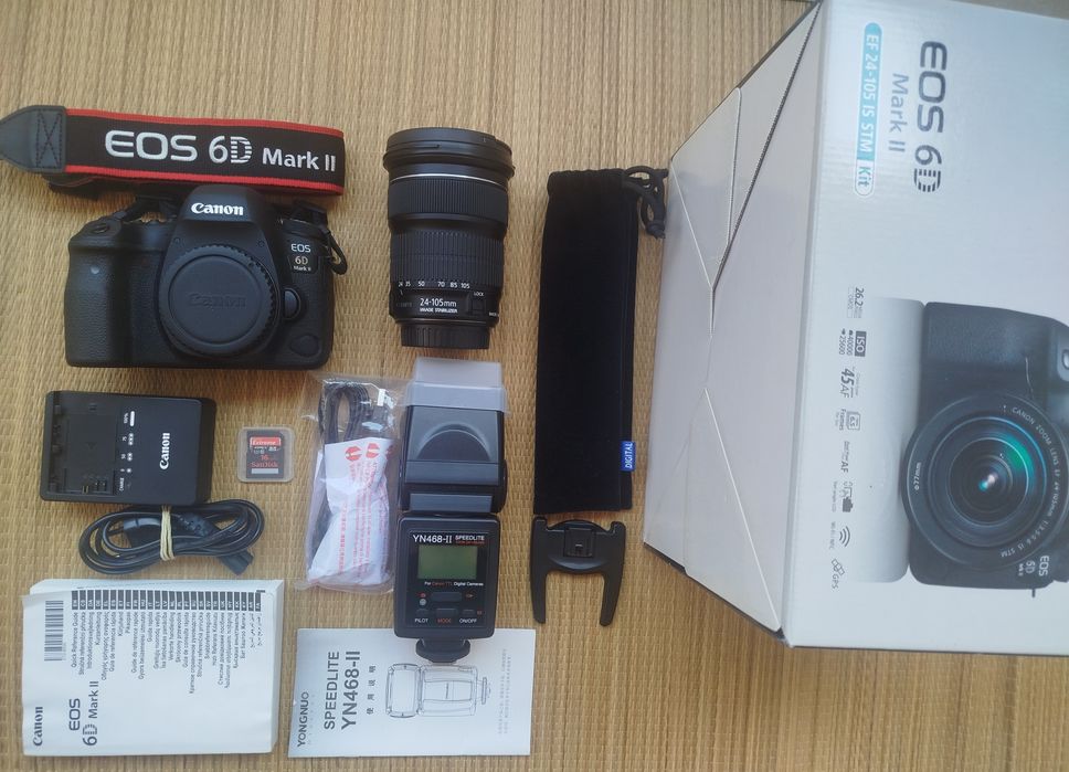 Canon 6d Mark II 24-105mm STM flash YN468-II