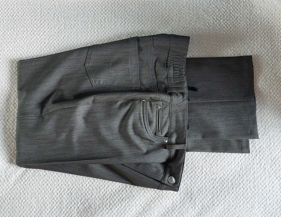 Marks & Spencer Klasyczne Eleganckie Spodnie Materiałowe Szare 40 NOWE