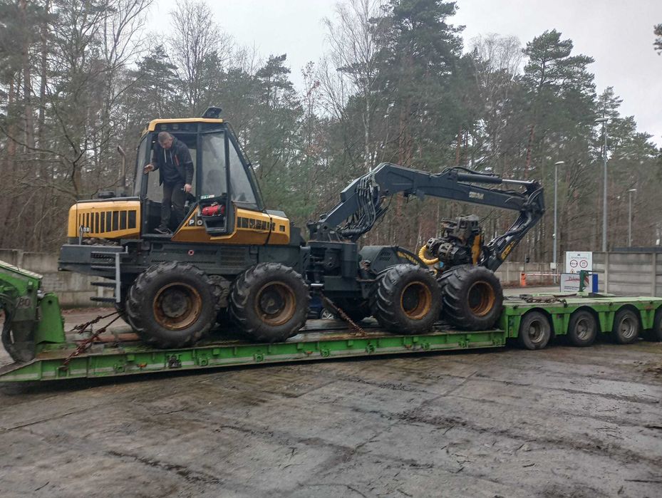 Transport maszyn laweta niskopodwoziowa semi tiefbett
