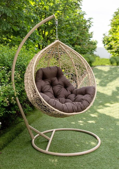 Кресло-кокон подвесное КАЧЕСТВО Гамак качели садовые из ротанга купить