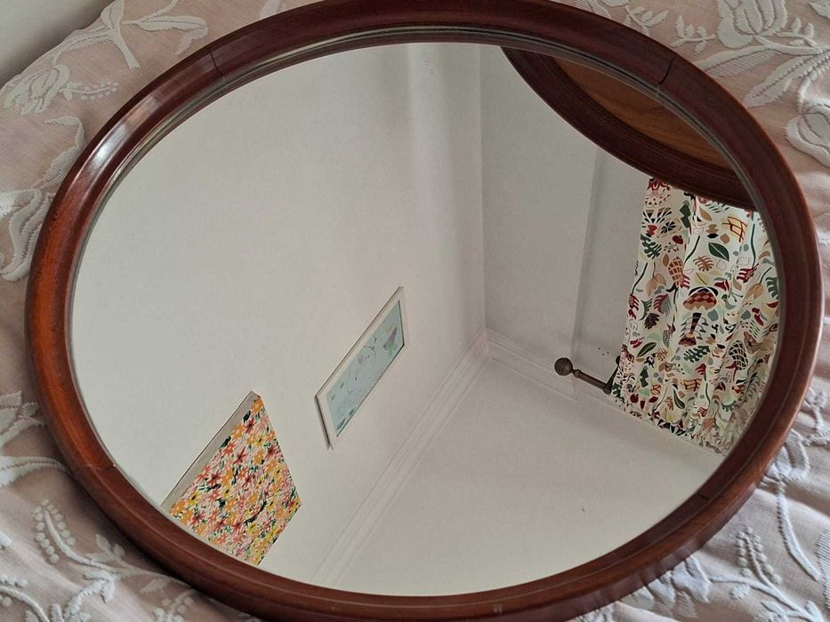 Espelho antigo diâmetro 65 cm