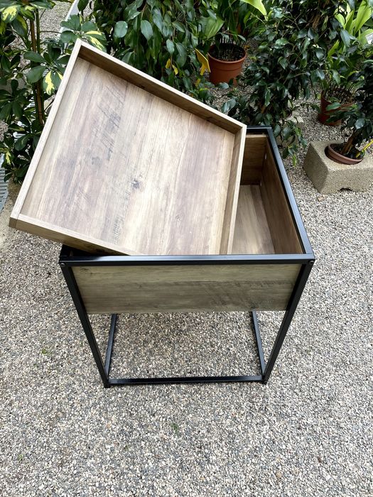 Mesa Vida XL com Arrumação (madeira e ferro)