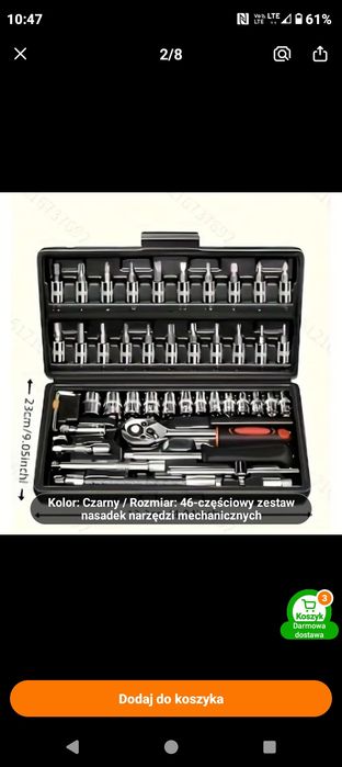 46 częściowy zestaw narzędzi i nasadek mechanicznych