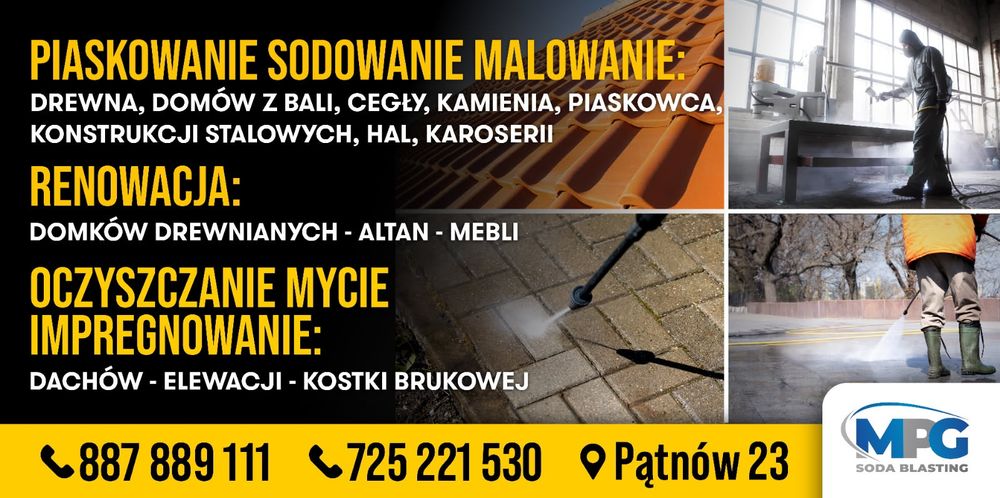 MALOWANIE elewacji dachu PIASKOWANIE kostki cegły RENOWACJA mycie