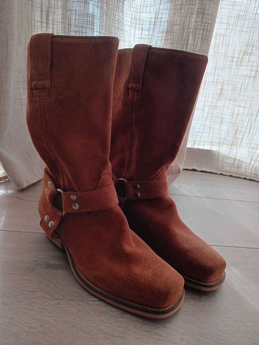 Botas pele camel