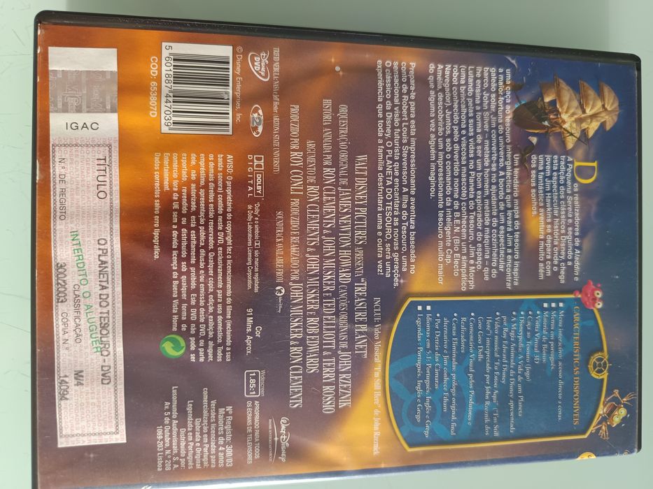 DVD Disney o planeta do tesouro