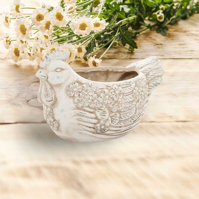 Osłonka figurka kura ceramika Wielkanoc ozdobna 16 cm