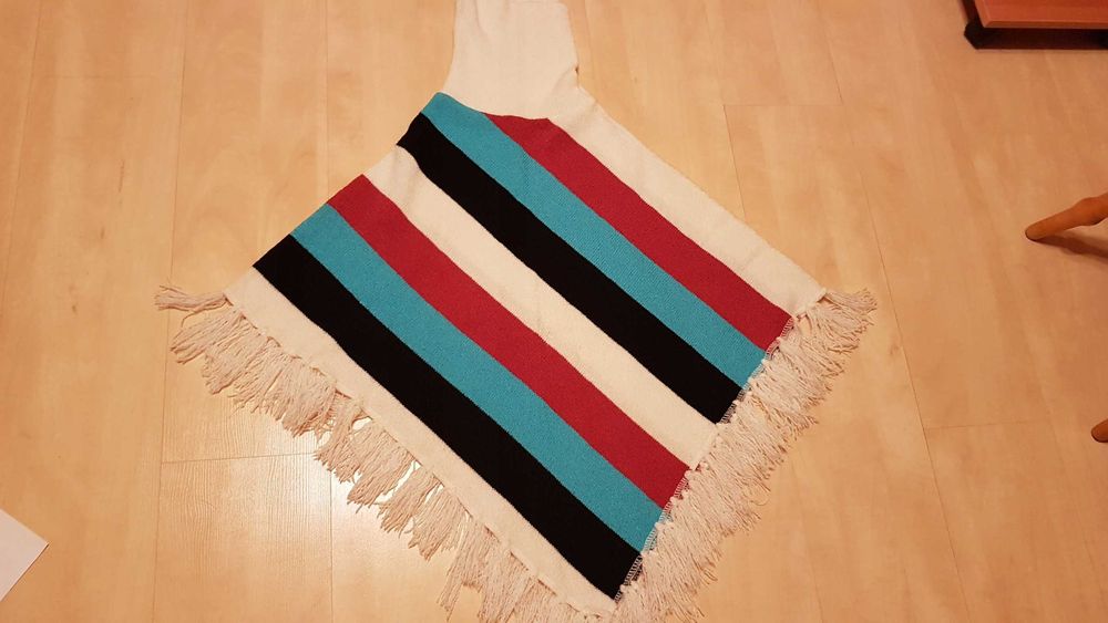 super sweter poncho S z golfem