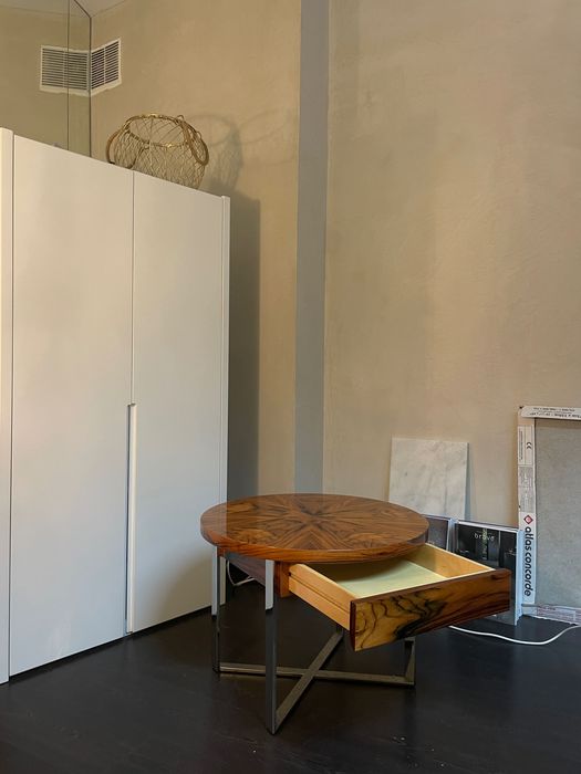 Mesa de Apoio / Cabeceira em Madeira Estilo Laforma (Design Próprio)