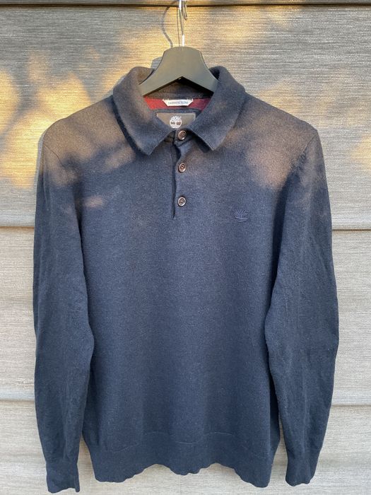 Sweter męski granatowy z kaszmirem