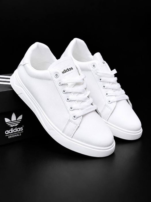 Кроссовки Adidas мужские класические красовки адидас Адидас кроссовки чисто белые Мягкие кросивки адидас