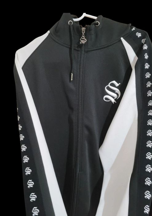 Casaco com capuz Sinners Attire preto e branco