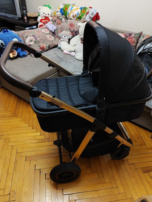 Коляска 3 в 1 Lionelo AMBER BLACK ONYX