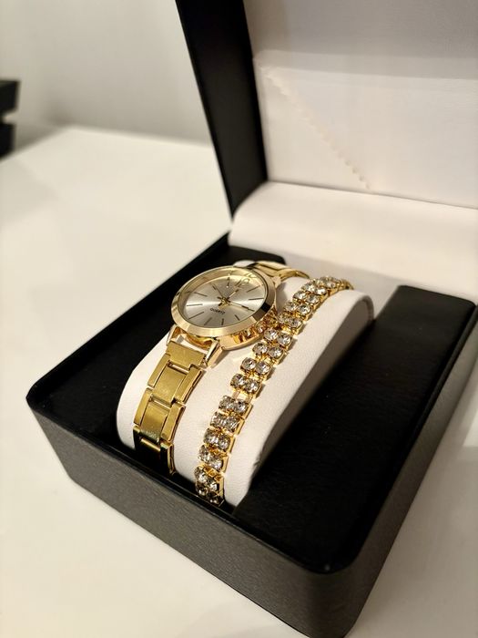 Zestaw prezentowy damski zegarek i bransoleta w pudełku