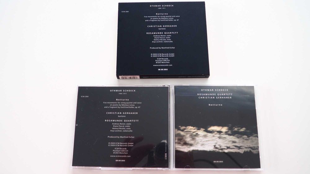 OTHMAR SCHOECK – Notturno • ECM 2061 • CD 2009 Germany • Gerhaher / Rosamunde Quartett • Stan MINT