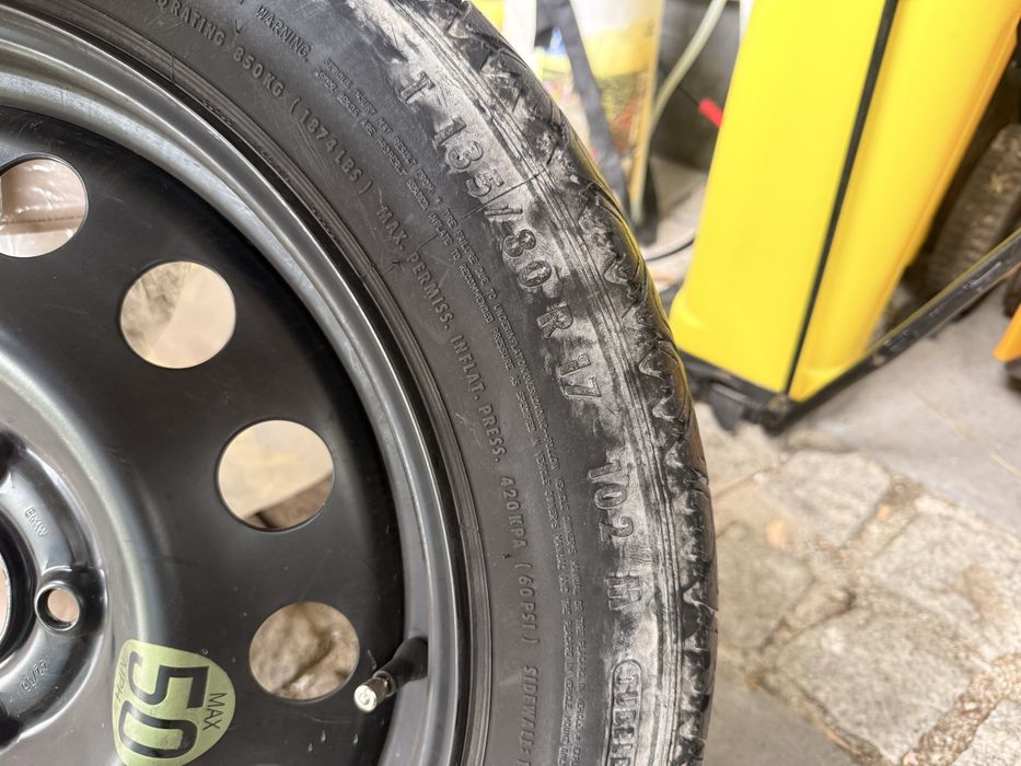 Felga BMW E60 E61 7.5J×17 ET20 5×120, CB 72.6 i opona 135/80/17