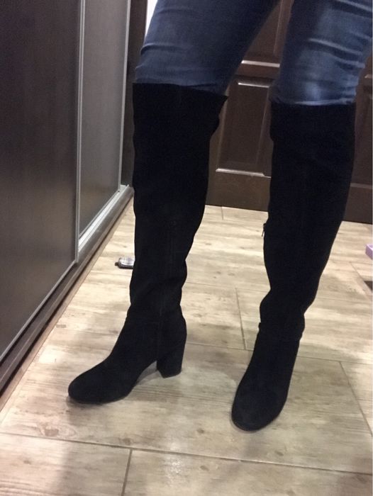 Muszkieterki zamszowe (skora naturalna)