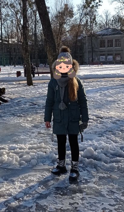 Зимняя куртка для девочки 8-10 лет