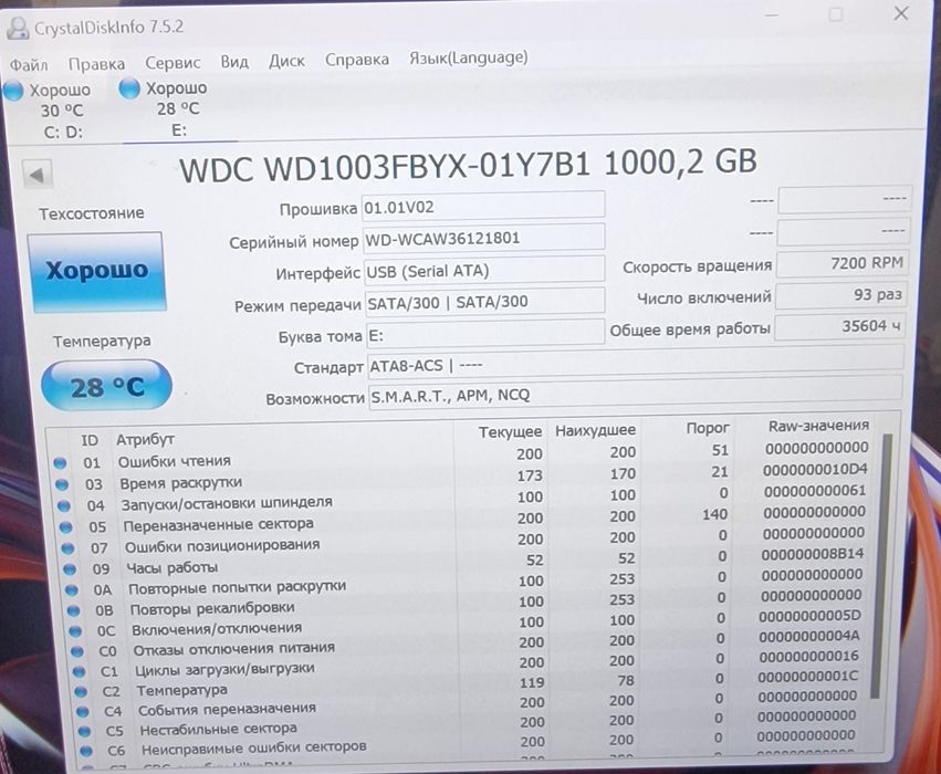 Жорсткі диски Western Digital 1TB Green/black