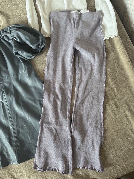 Сукня джинсова велюрова шкіряна лосіни кльош гольф в рубчик zara next
