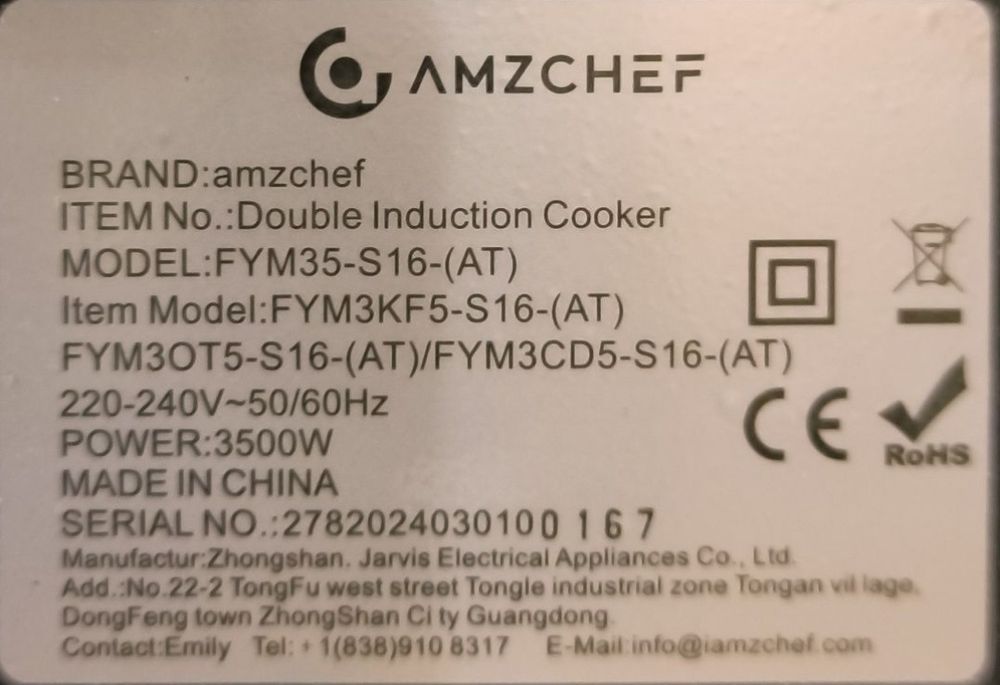 Двоплитна індукційна плита Amzchef