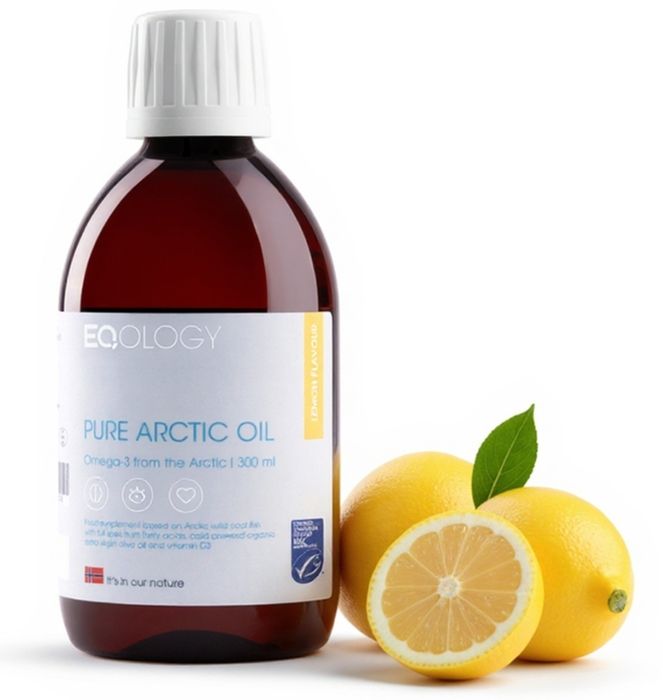 EQOLOGY Pure Arctic Oil Lemon – Olej Omega-3 o smaku cytrynowym lub pomarańczowym