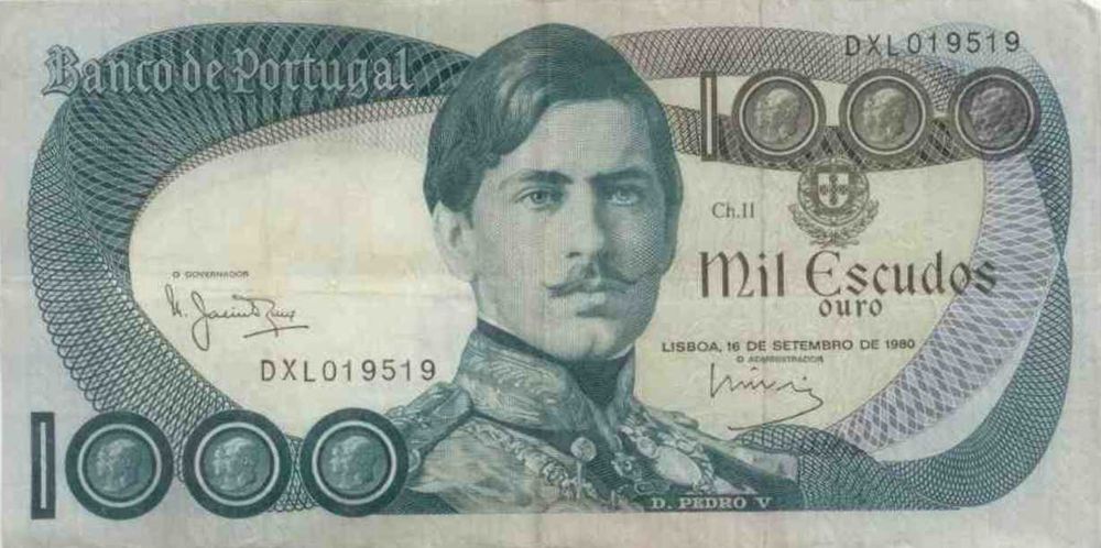 Notas de 1000 Escudos D. Pedro V