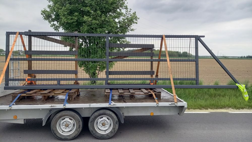 Brama przesuwna panelowa! Używana miesiąc! Antracyt 7016! 450/132cm!