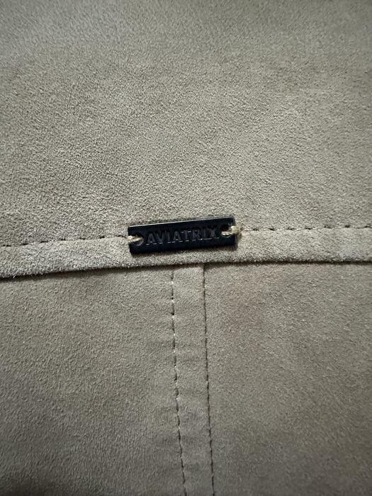 Sliczna marynarka AVIATRIX skora zamszowa.Nowa