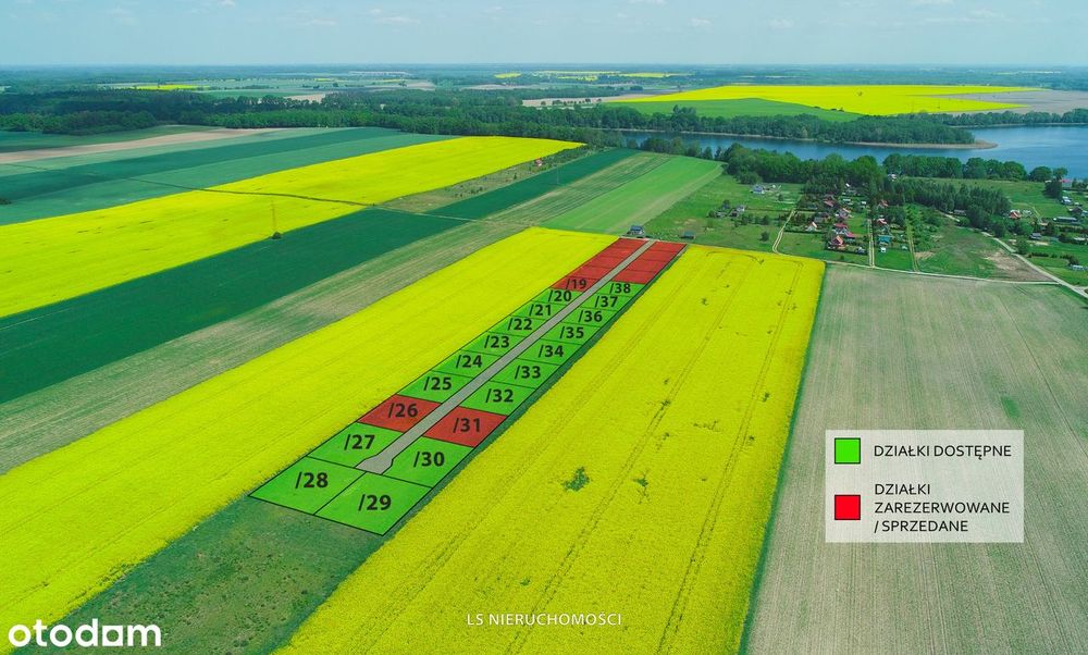Działka nad jeziorem